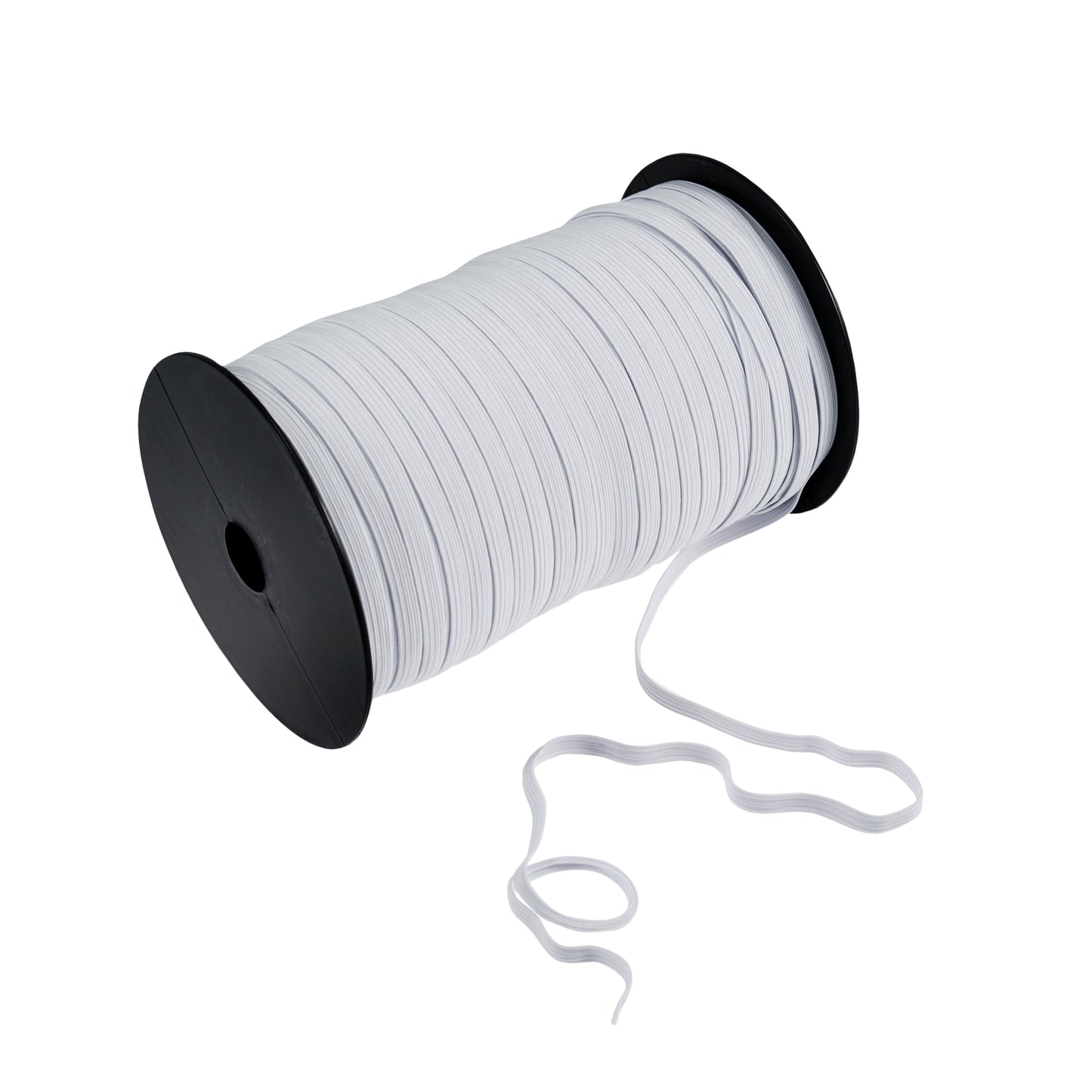 6mm (Just under 1/4") Braided Elastic - White