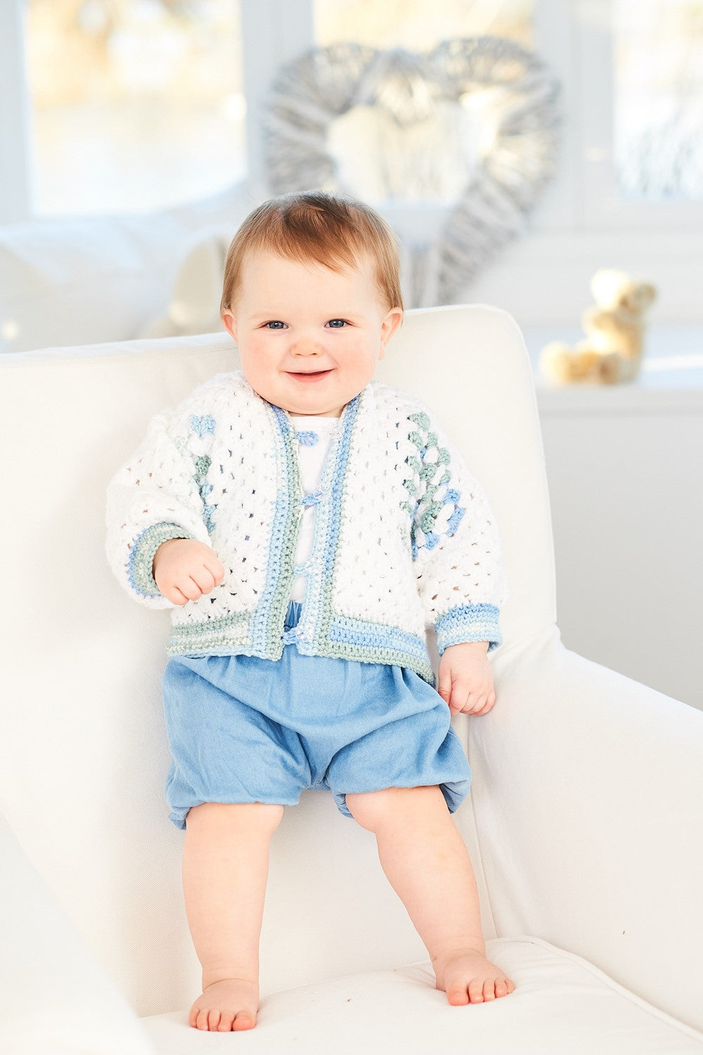 Crochet Pattern 10067 - Hexagon Cardigans in Bambino Prints DK and Bambino DK