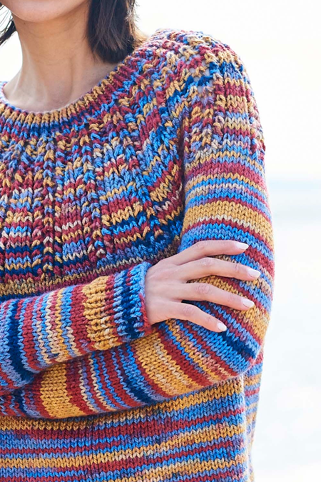 Knitting Pattern 10094 - Sweaters in For the Love of Stripes Chunky