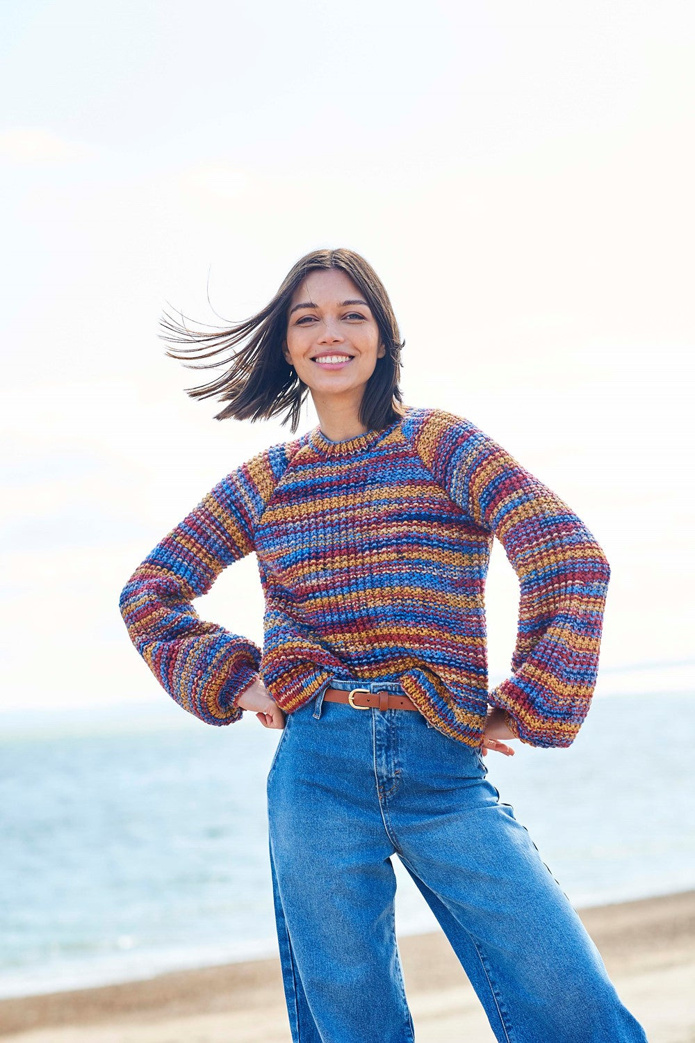Knitting Pattern 10096 - Sweaters in For the Love of Stripes Chunky