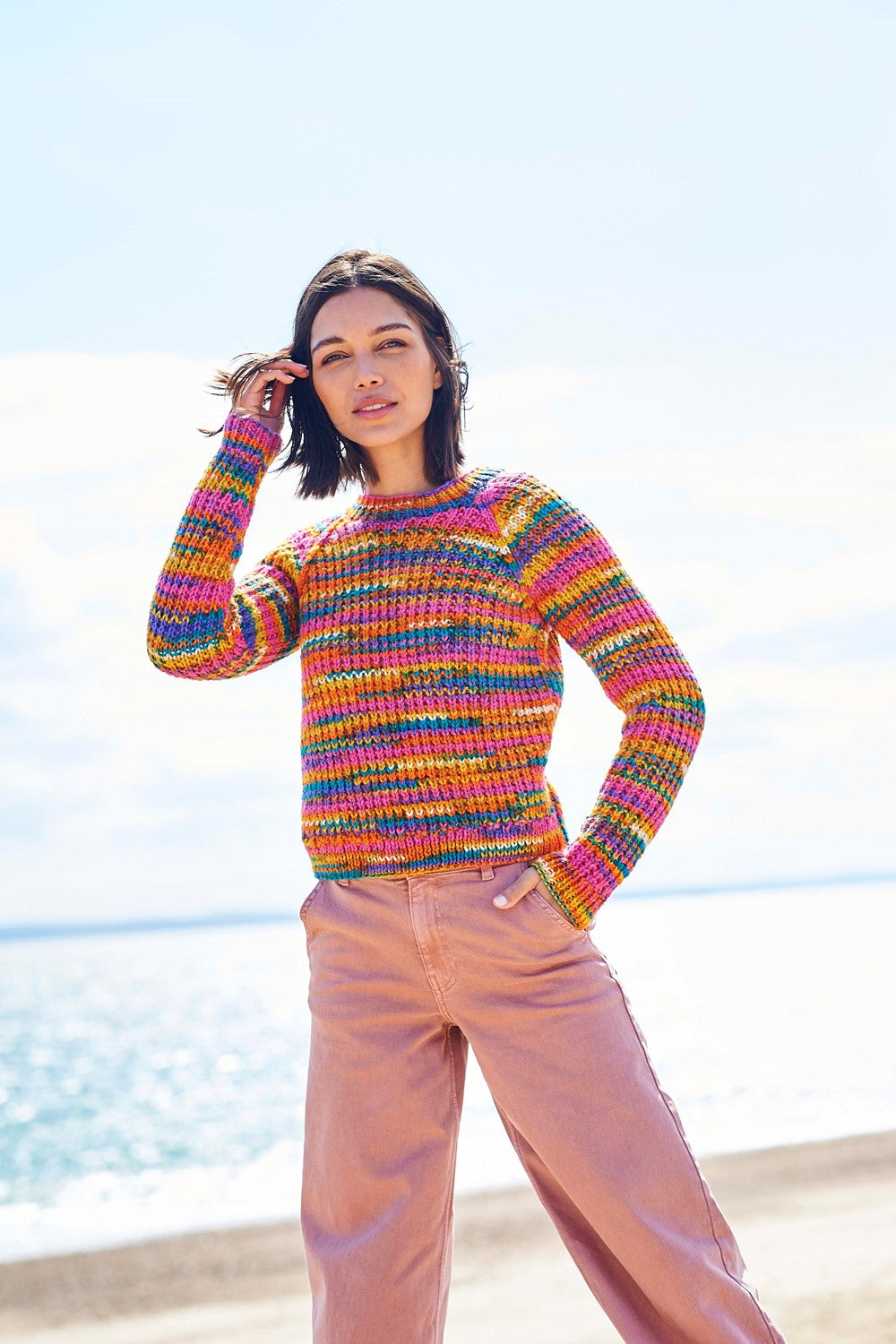 Knitting Pattern 10096 - Sweaters in For the Love of Stripes Chunky