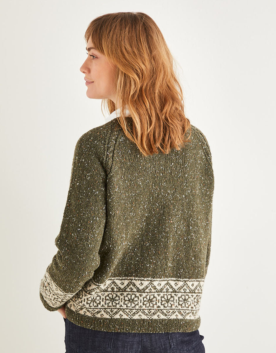 Knitting Pattern 10156 - WOMEN’S YORKSHIRE FAIRISLE CARDIGAN IN SIRDAR HAWORTH TWEED