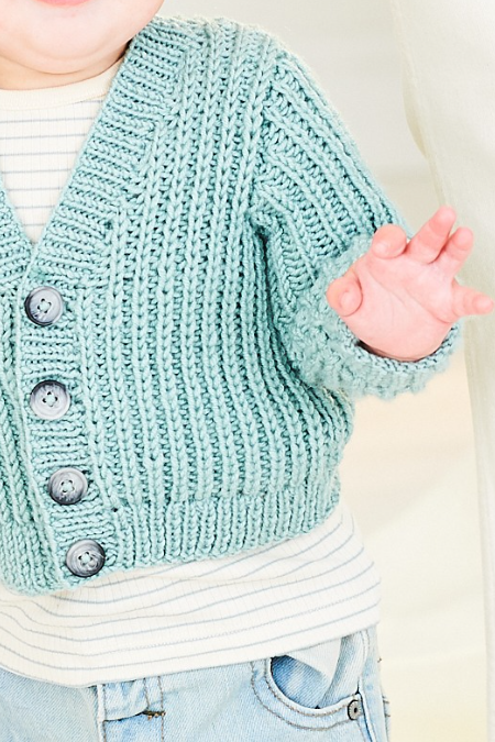 Knitting Pattern 10166 - Cardigan & Waistcoat in Bambino DK, Soft Baby Easy Stripes DK