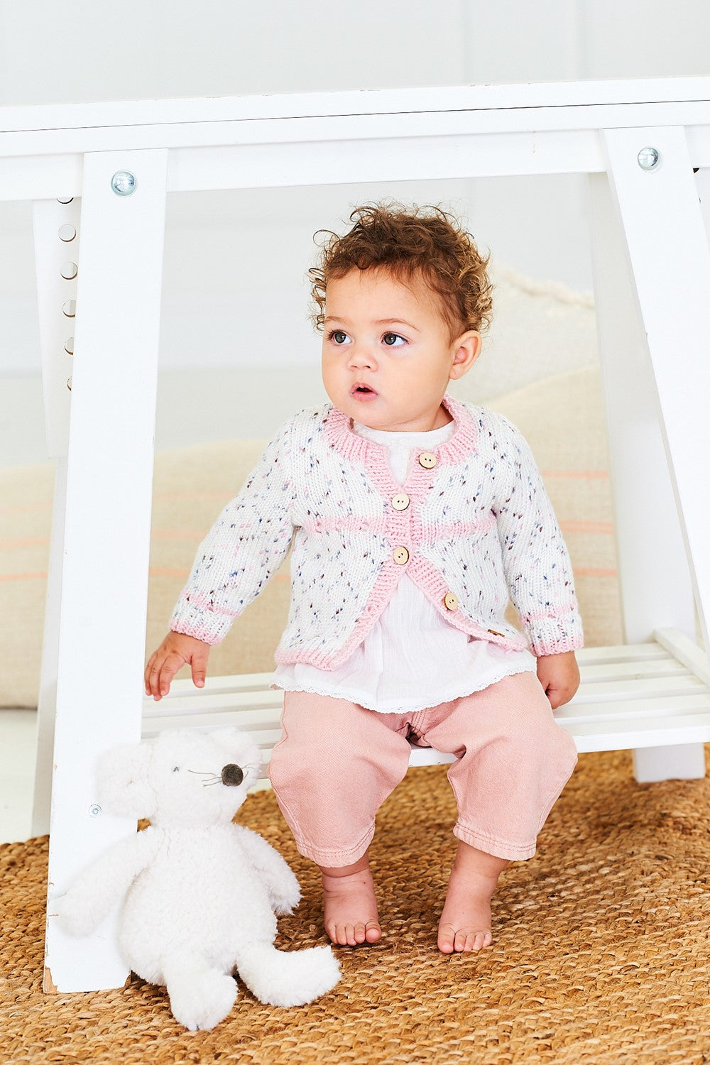 Knitting Pattern 10200 - Cardigan and Tank in Bambino DK & Bambino Dotty