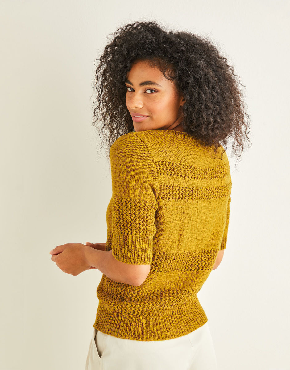 Knitting Pattern 10239 - LACE PANELLED TOP IN SIRDAR COUNTRY CLASSIC 4 PLY