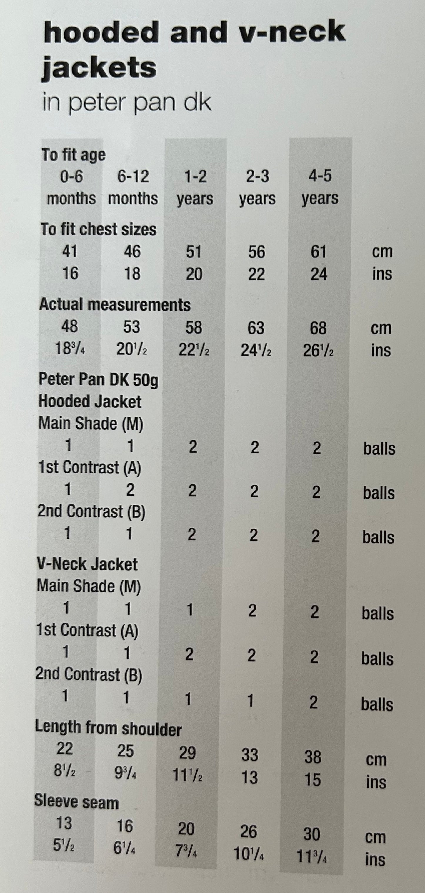 Knitting Pattern P1045 - Hodded & V-Neck Jackets in Peter Pan DK