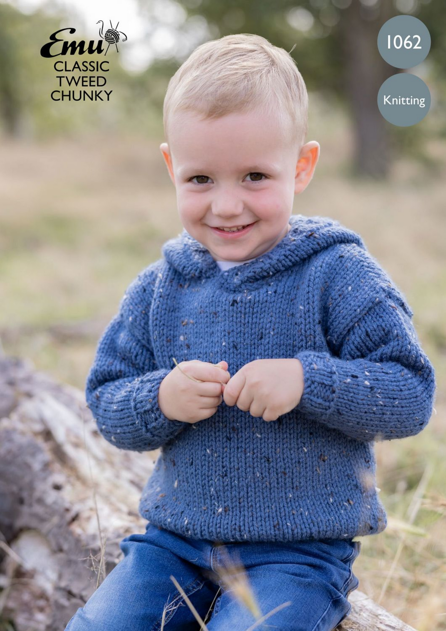 Knitting Pattern 1062 - Boys And Girls Hoodies In Emu Classic Tweed Chunky