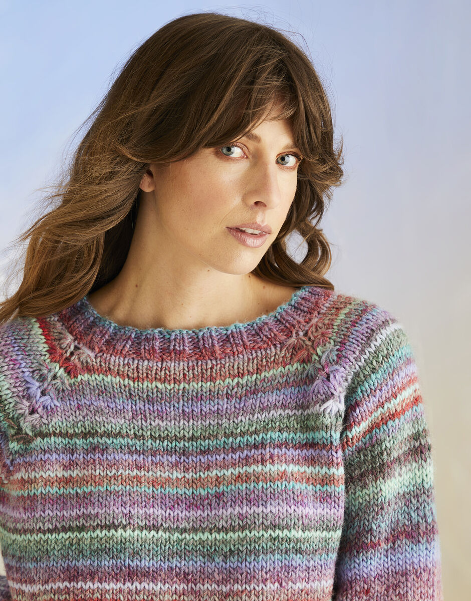 Knitting Pattern 10702 - WHIRLPOOL SWEATER IN SIRDAR JEWELSPUN WITH WOOL CHUNKY
