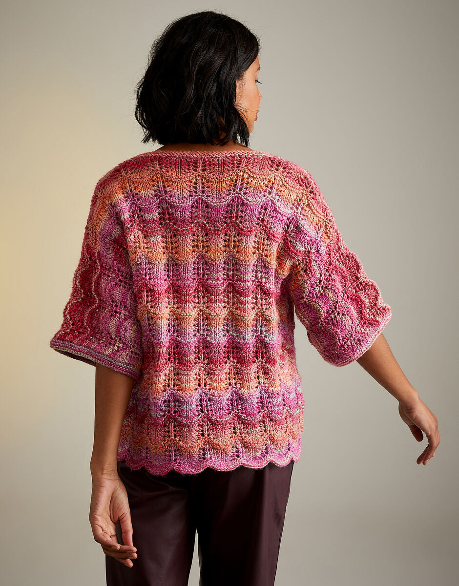 Knitting Pattern 10715 - HOT HOUSE FLOWERS CARDIGAN IN SIRDAR JEWELSPUN ARAN