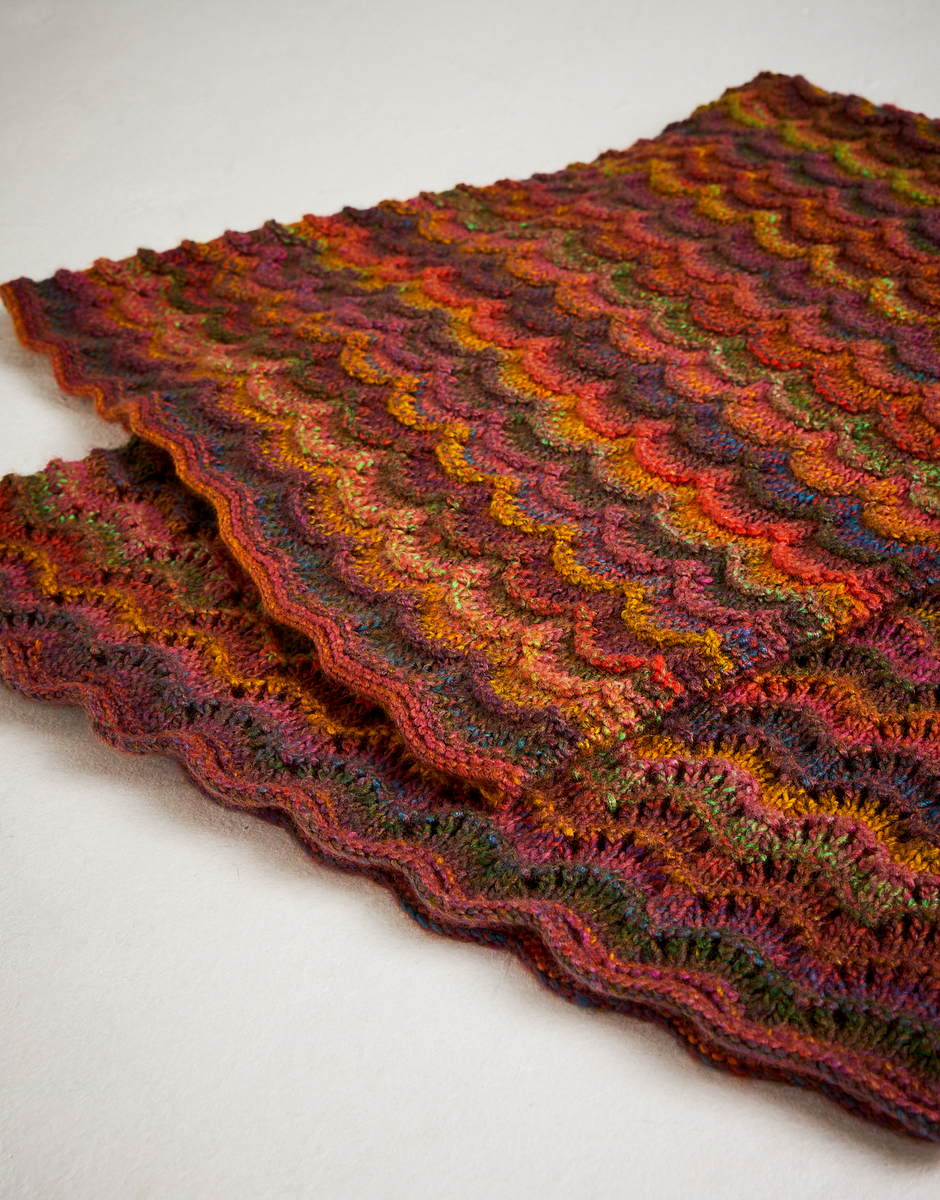Knitting Pattern 10723 - RIPPLING MEADOW BLANKET IN SIRDAR JEWELSPUN ARAN