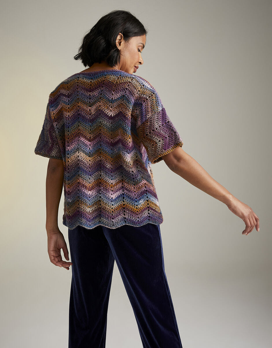 Knitting Pattern 10725 - MOONLIT BLOOM CARDIGAN IN SIRDAR JEWELSPUN ARAN