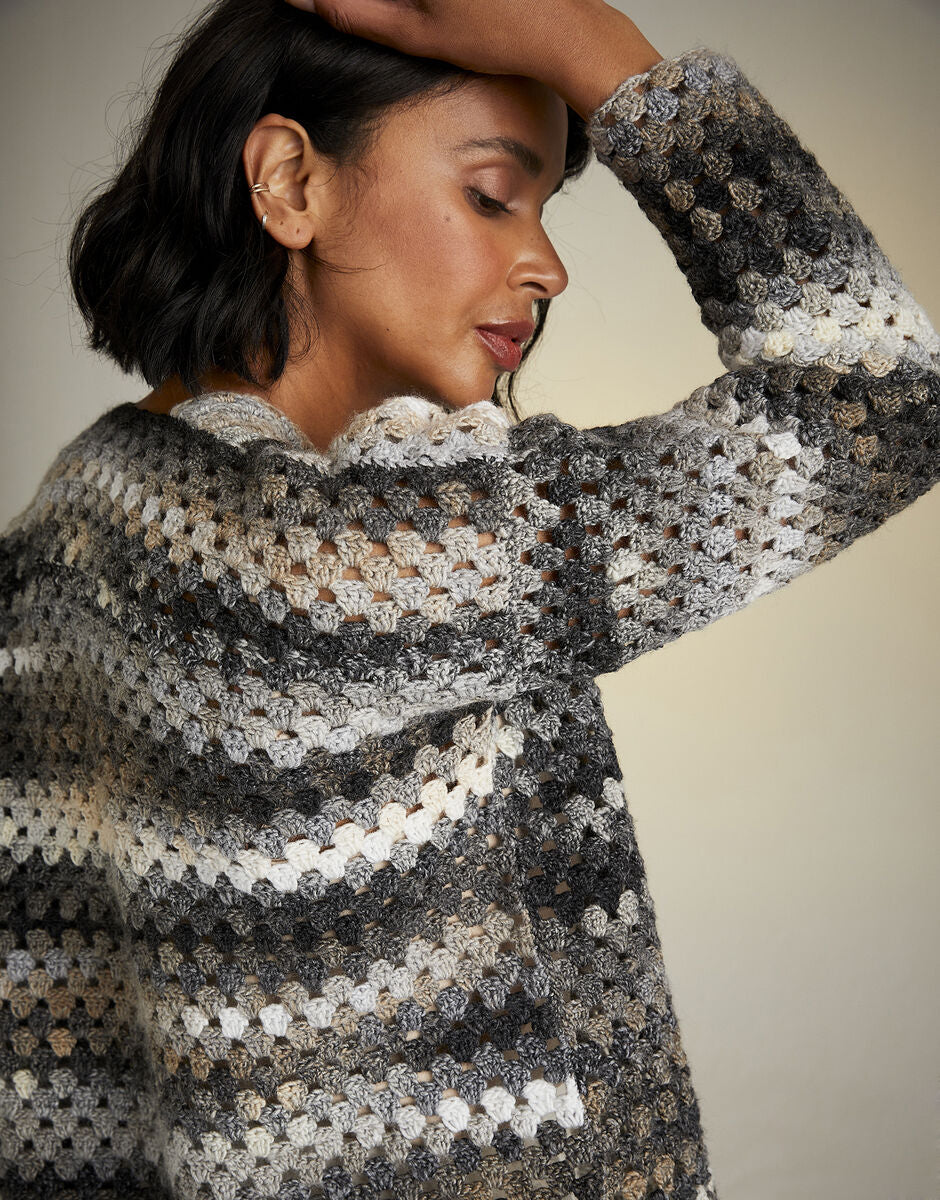 Crochet Pattern 10727 - MOON AND STARS CARDIGAN IN SIRDAR JEWELSPUN ARAN