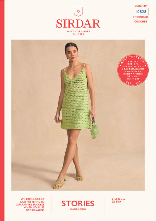 Crochet Pattern 10828 - Cocktail Crochet Dress in Stories DK