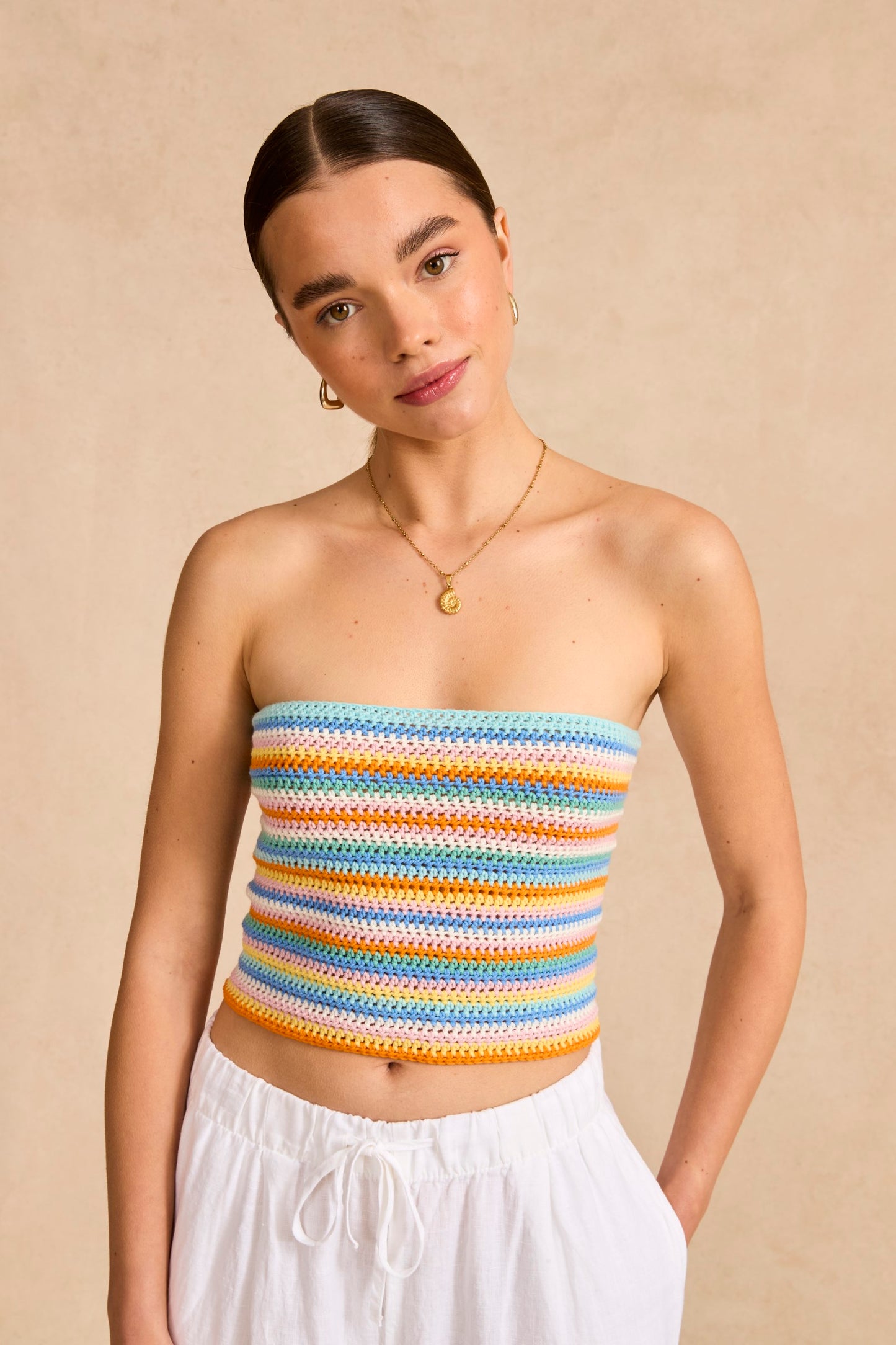 Crochet Pattern 10831 - Lace Me Up Tube Top in Stories DK