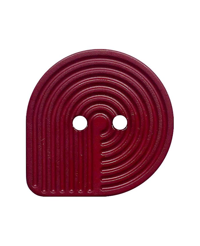 2 Hole Button - 32mm - Retro - Maroon