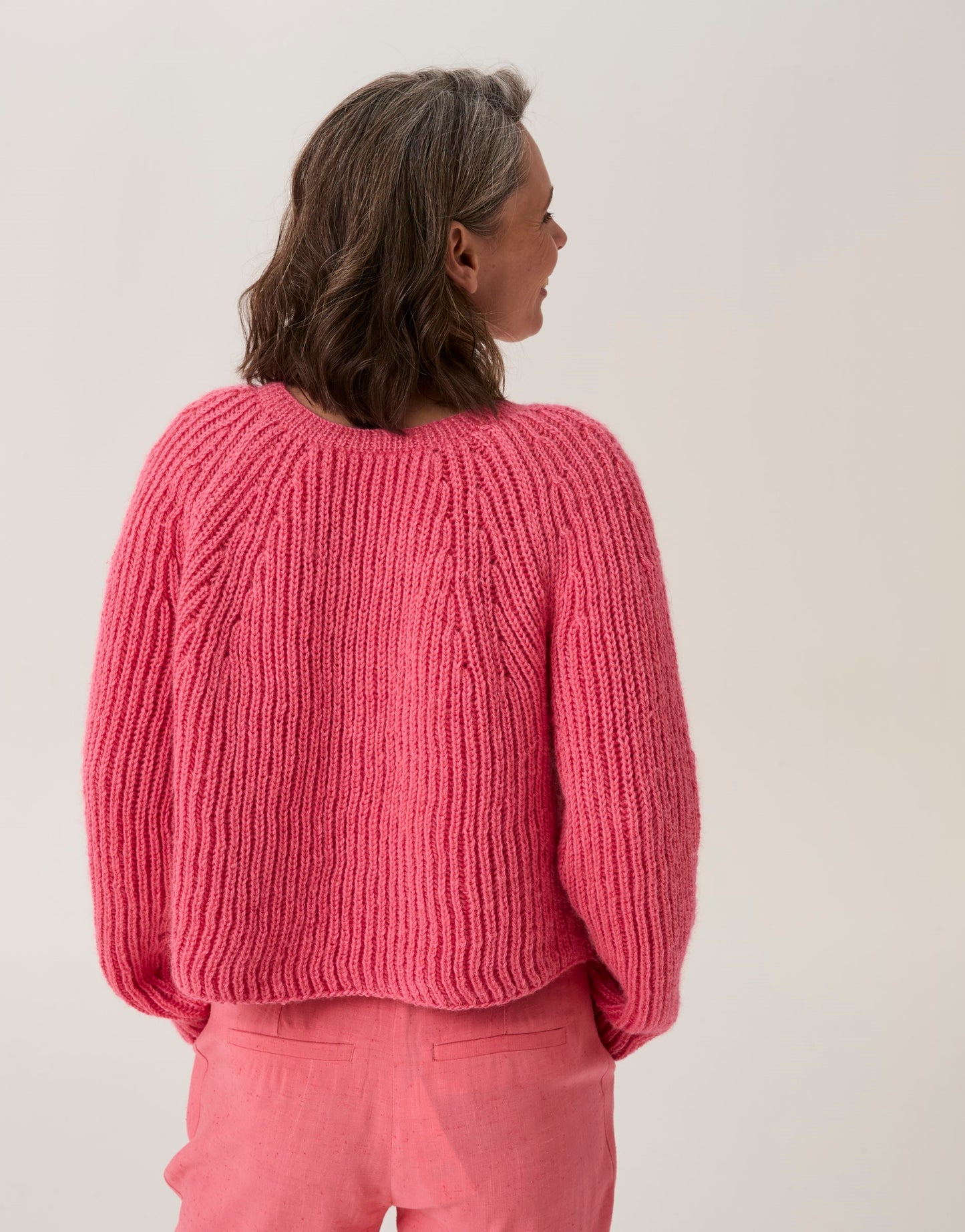 Knitting Pattern 10913 - Root System Rib Cardigan in Loveful Bio Blend DK