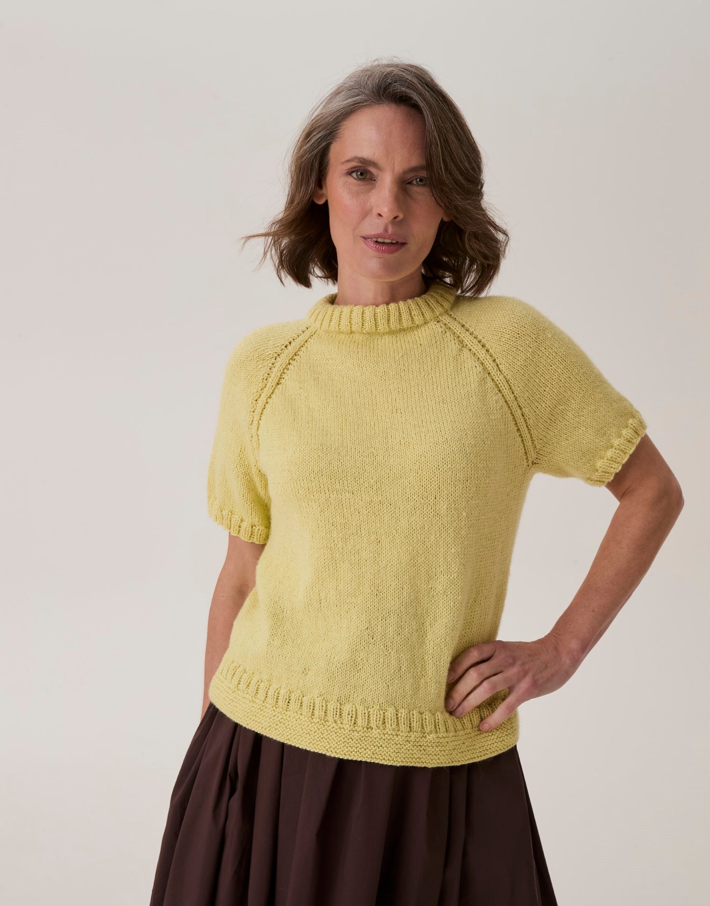 Knitting Pattern 10914 - Ringwood Short Sleeve Sweater in Loveful Bio Blend DK