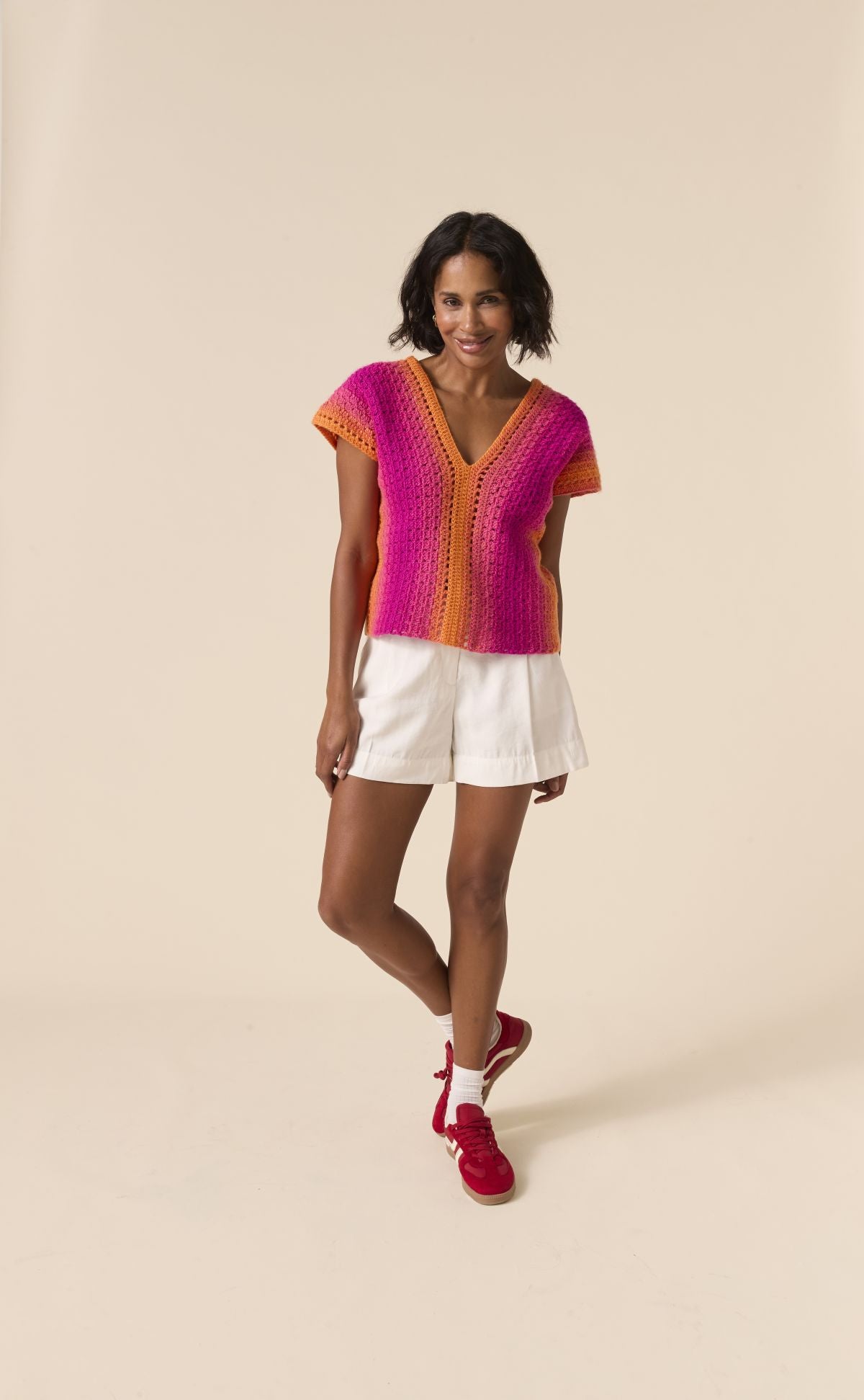 Crochet Pattern 10923 - Rhythmic Colour Crochet Top in Jewelspun Ombre Aran