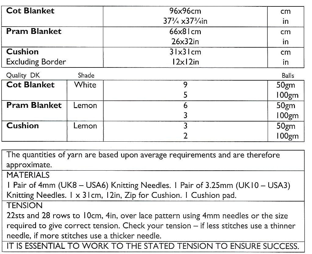 Knitting Pattern UKHKA/128 - Blankets & Cushion in DK