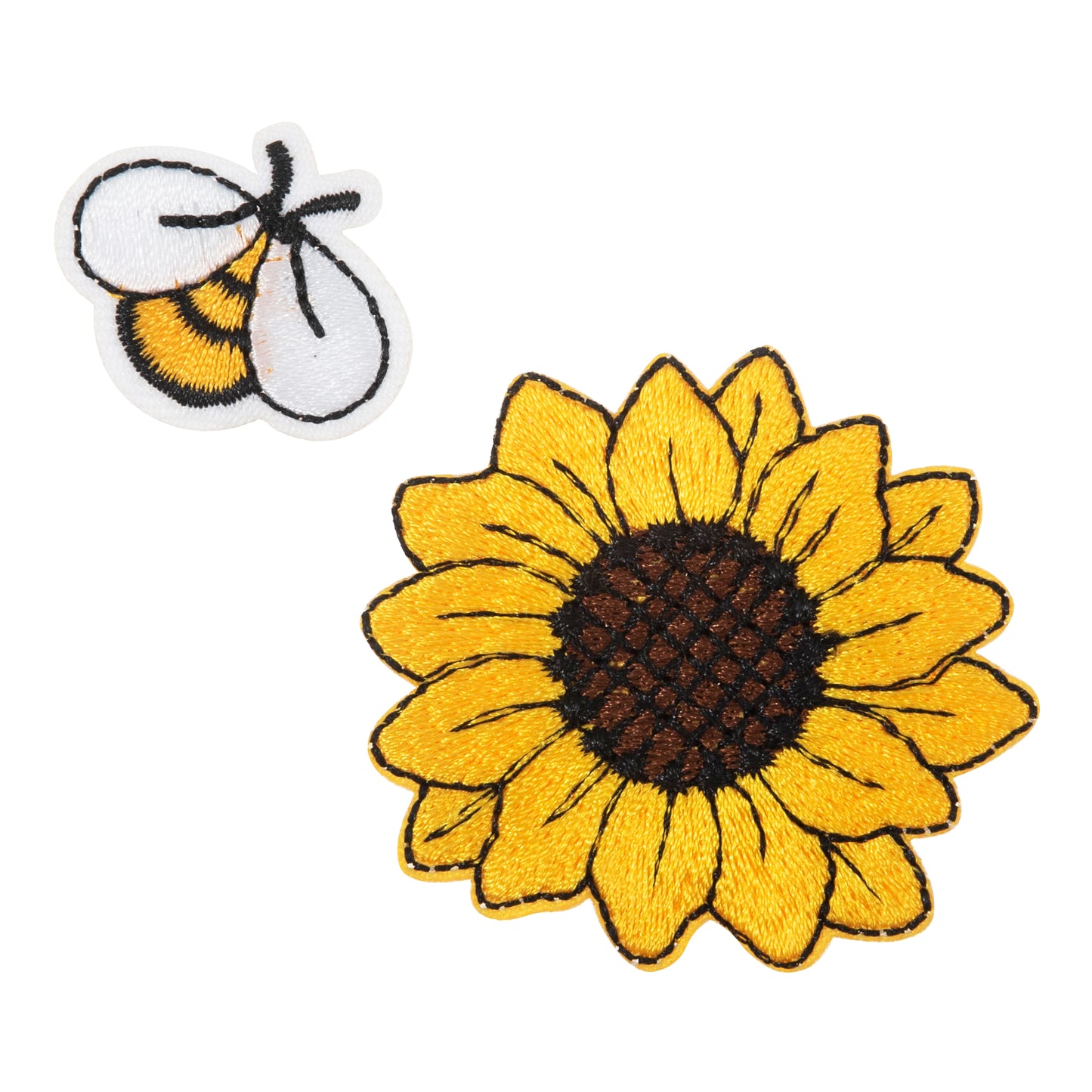 IRON ON MOTIF - Sunflower & Bee