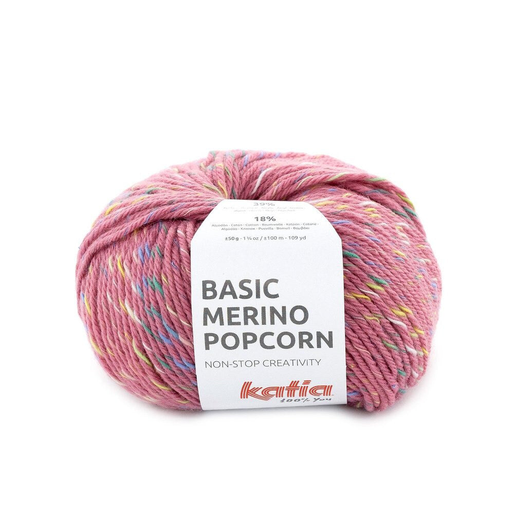 BASIC MERINO POPCORN DK 50g - More Colours Available