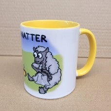 COLOURED MUG - KNITTING & CROCHET THEMED - Various Designs