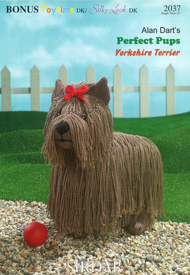 Knitting Pattern 2037 - Yorkshire Terrier Toy in Toytime DK/Silky Look DK