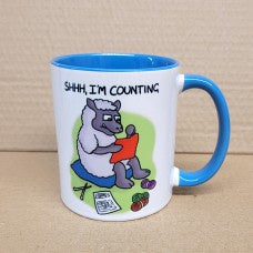 COLOURED MUG - KNITTING & CROCHET THEMED - Various Designs