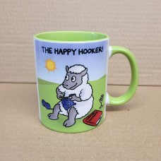 COLOURED MUG - KNITTING & CROCHET THEMED - Various Designs