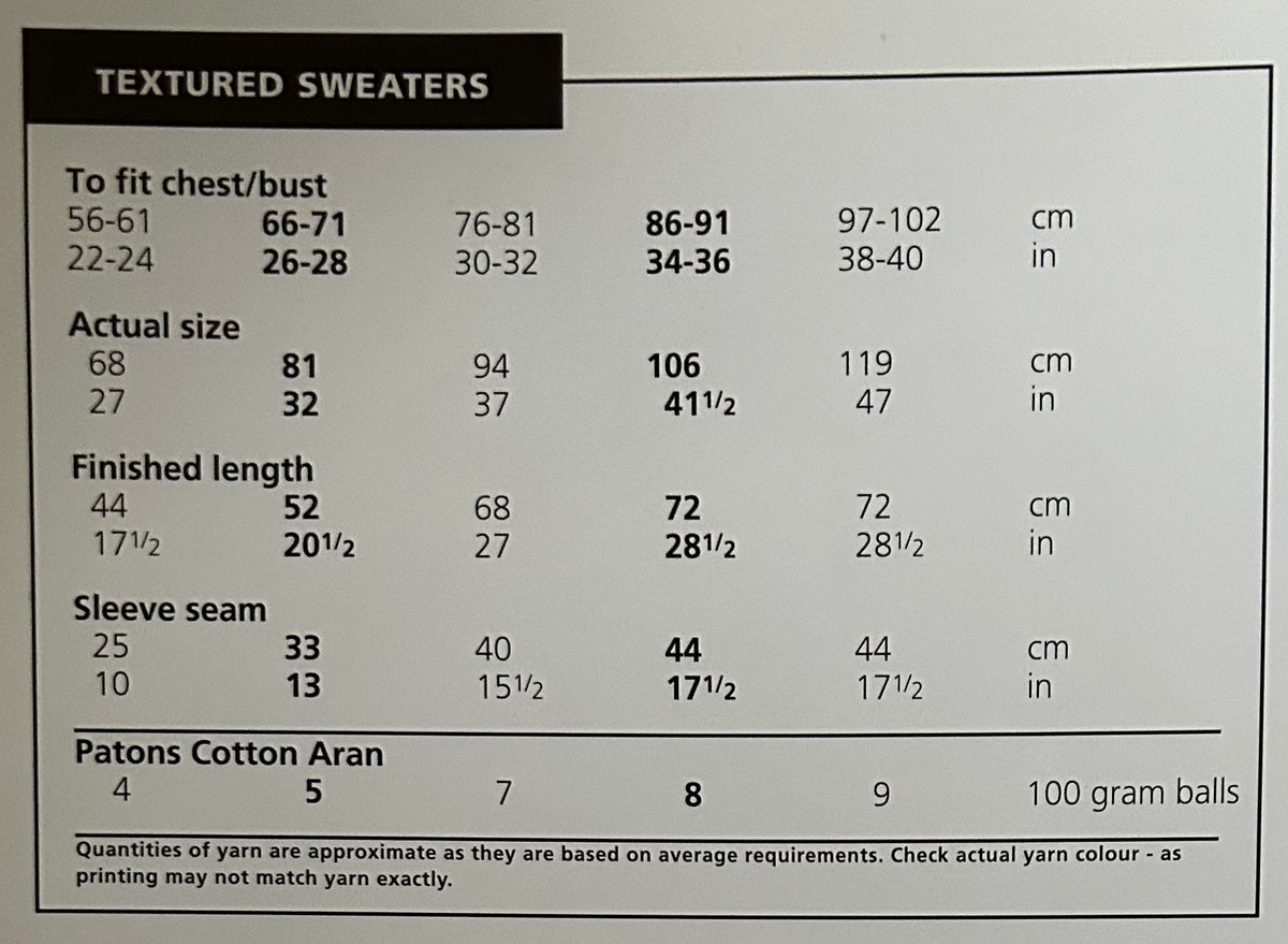 Knitting Pattern 2483 - Textured Sweaters in Cotton Aran