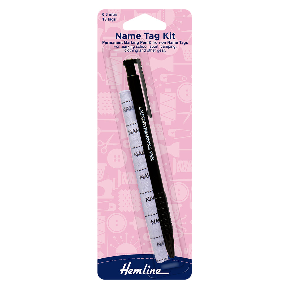 NAME TAG KIT - Pen with 18 Tags