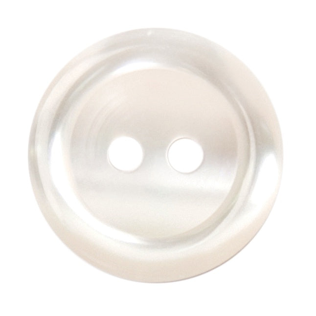 2 Hole Button - 20mm - White Pearl
