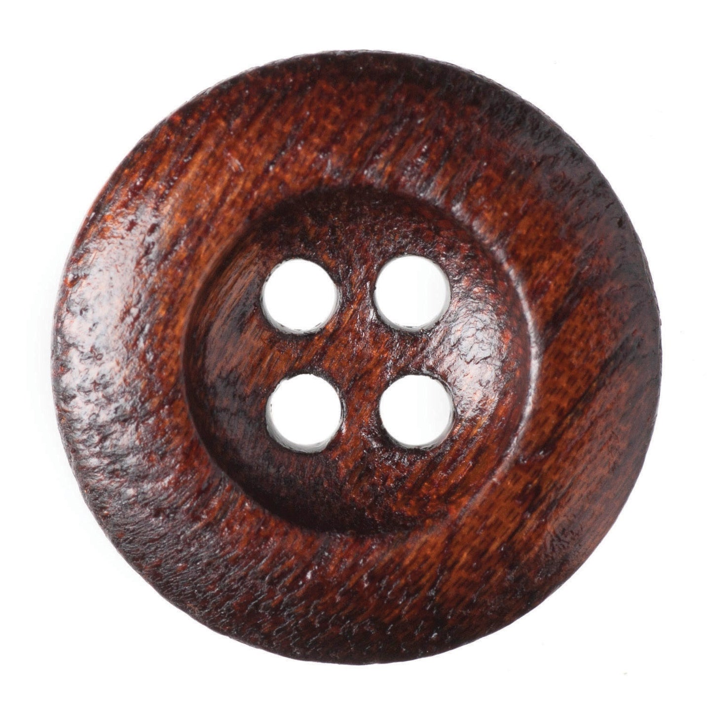 4 Hole Wooden Button - 18mm - Brown