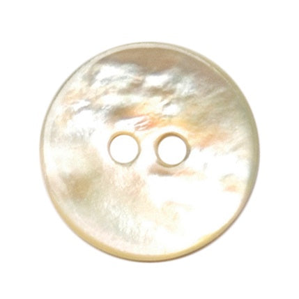 2 Hole Button - Shell - 13mm - Green/Turquoise