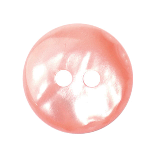 2 Hole Button - 14mm - Pearlescent Peach