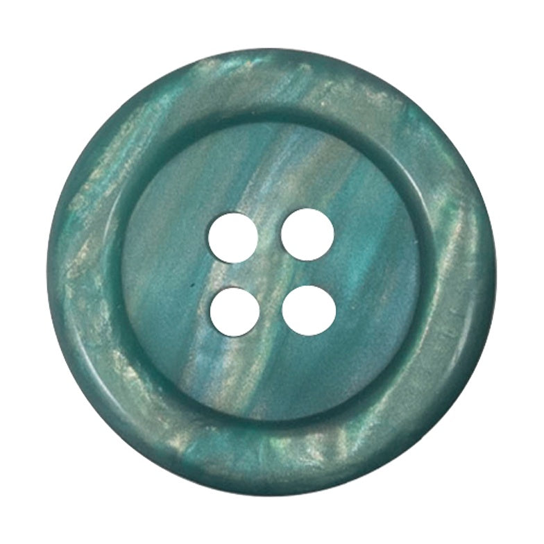 4 Hole Button - 23mm - Blue/Turquoise