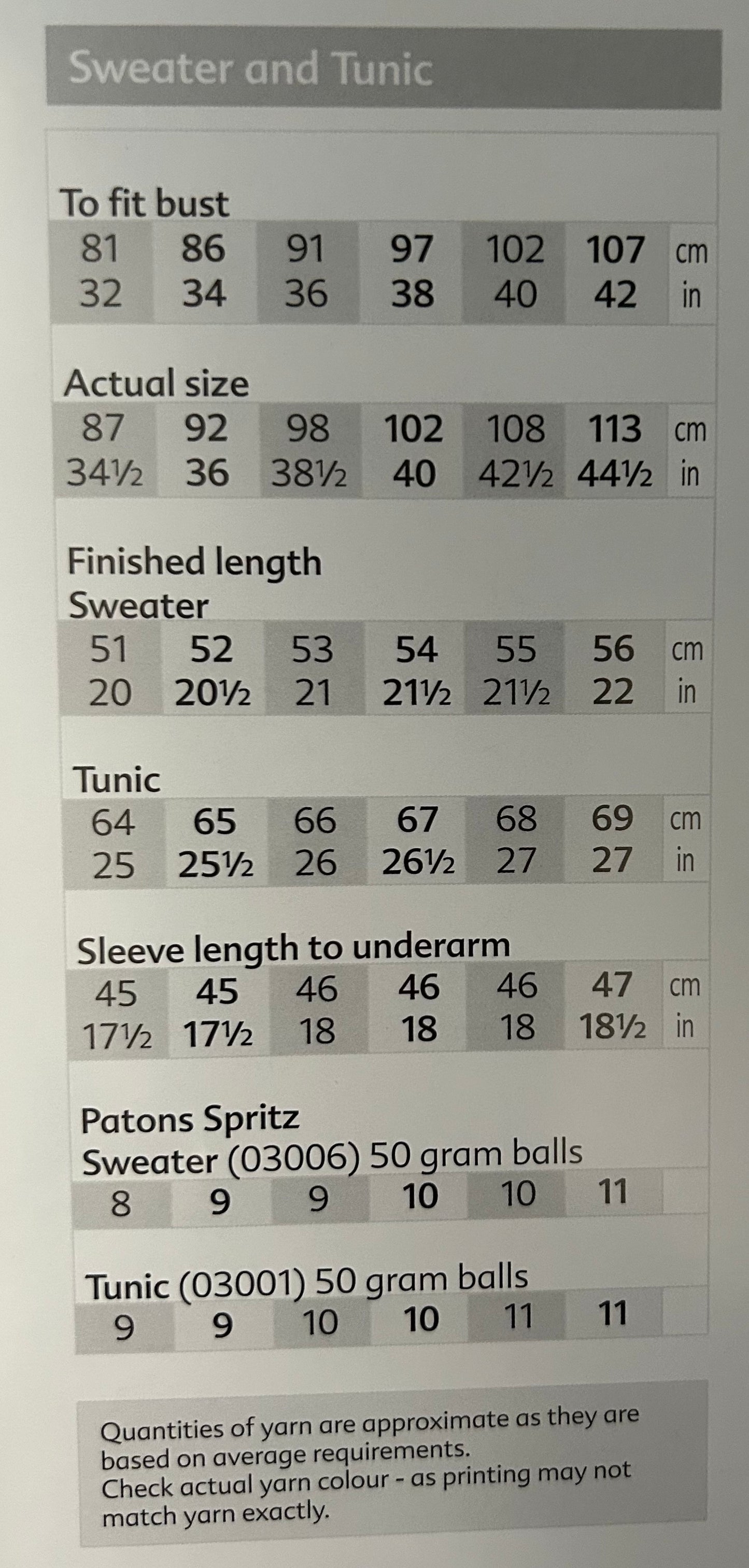 Knitting Pattern 3219 - Sweater & Tunic in Spritz Aran