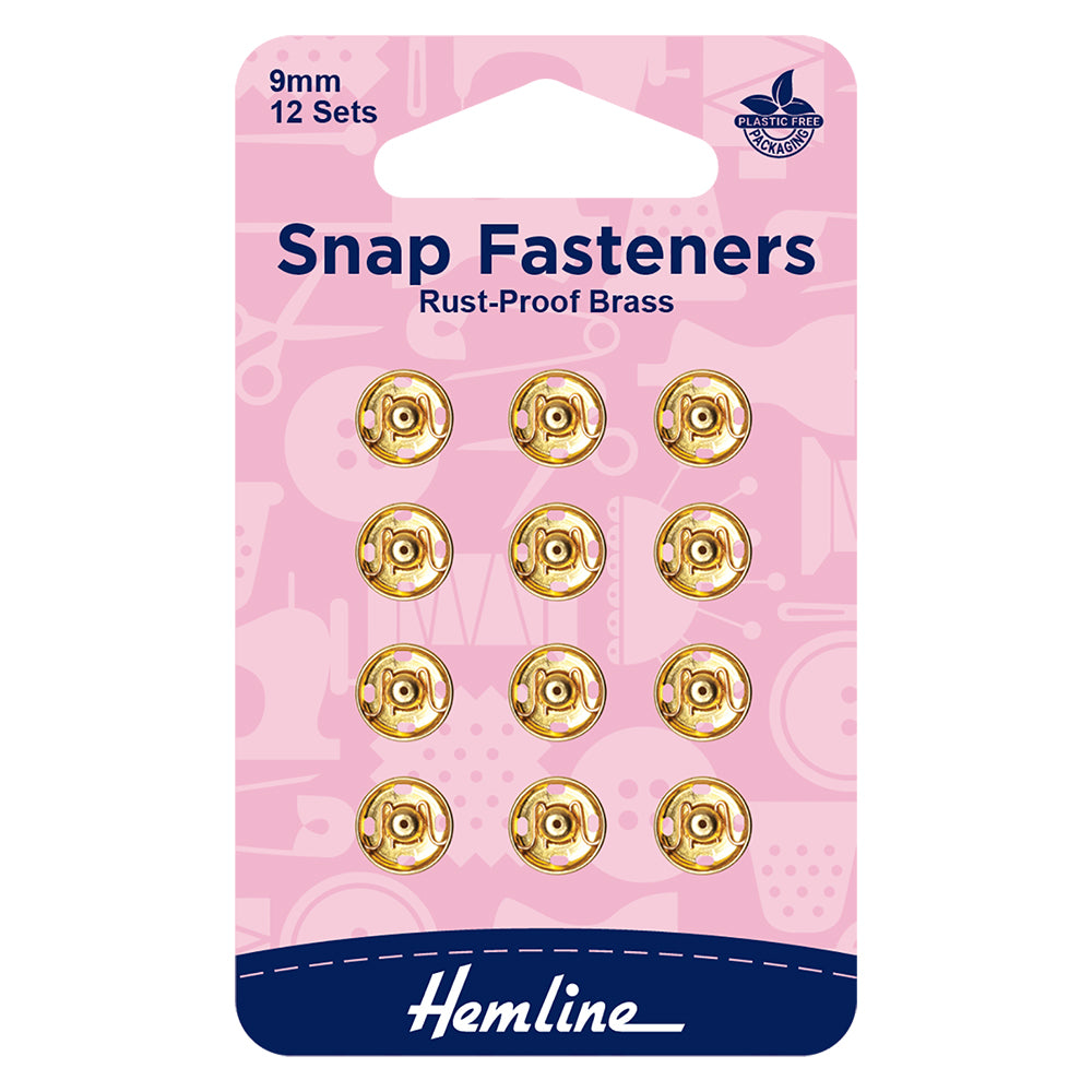 Snap Fasteners - 9mm - Set of 12 - 2 Colours