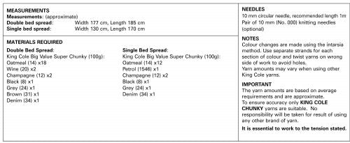 Knitting Pattern 4323 - Camper Van Bed Throws Knitted with Big Value Super Chunky