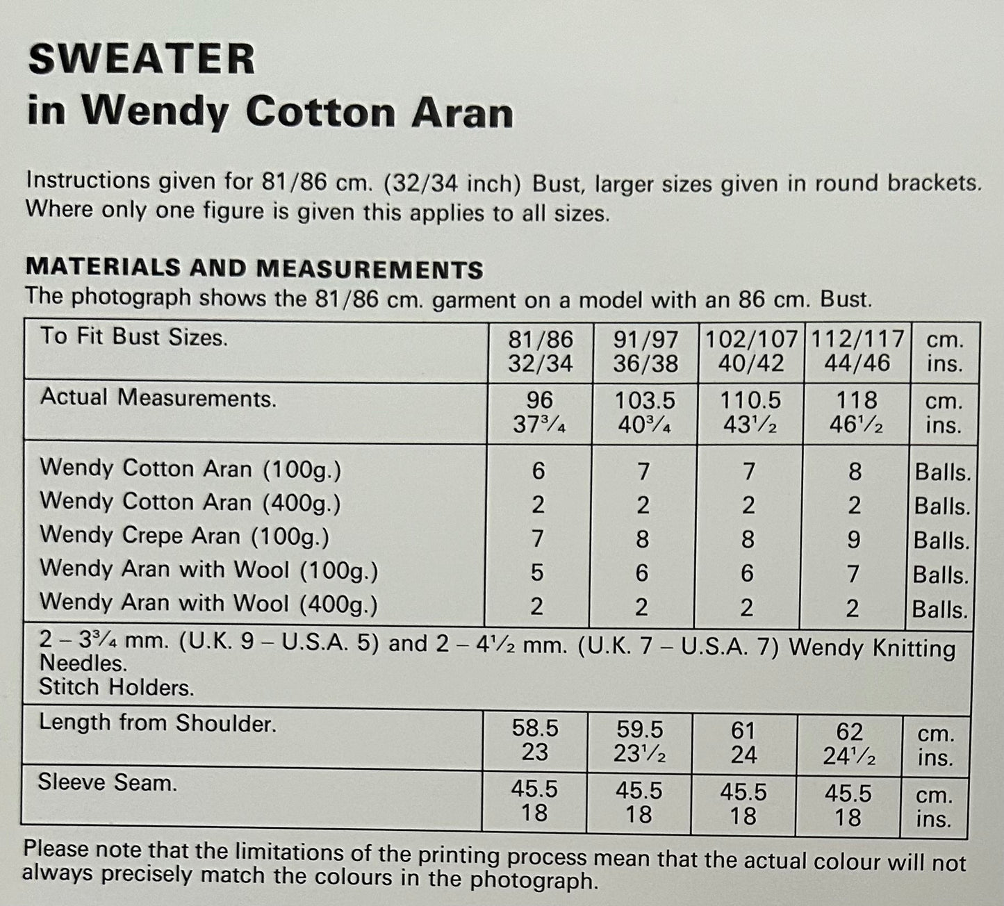 Knitting Pattern 4329 - Sweater in Aran
