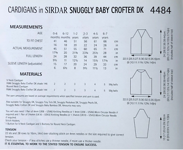 Knitting Pattern 4484 - Cardigan in Baby Crofter DK