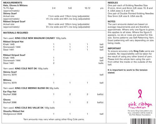 Knitting Pattern 5202 - Hats, Scarves, Gloves, Mittens Knitted in Magnum Chunky and DK