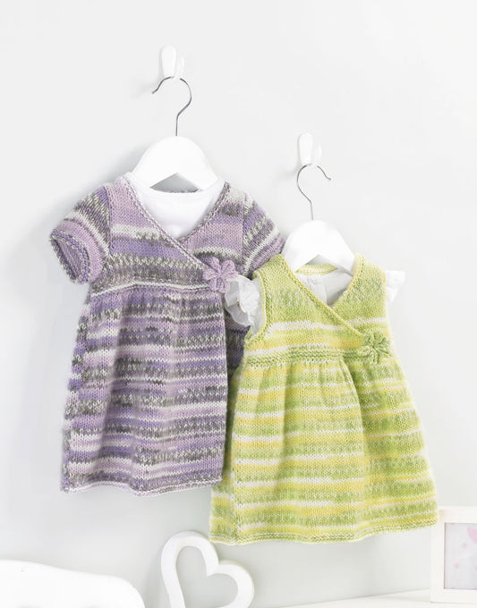 Knitting Pattern 5214 - Dresses in Snuggly Baby Crofter DK