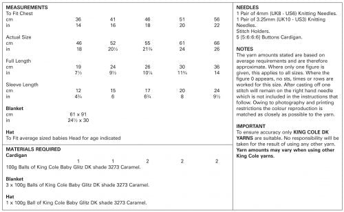 Knitting Pattern 5239 - Raglan Cardigan, Blanket & Hat Knitted in Baby Glitz DK