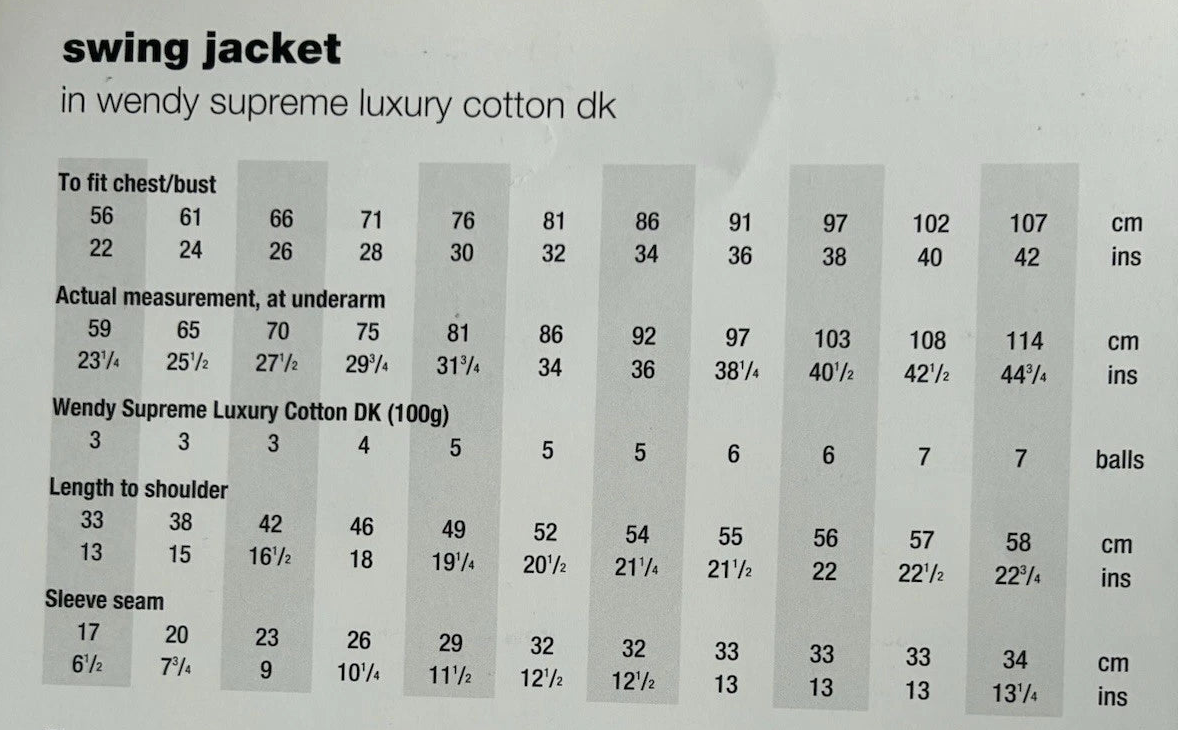 Knitting Pattern 5467 - Swing Jacket in Cotton DK