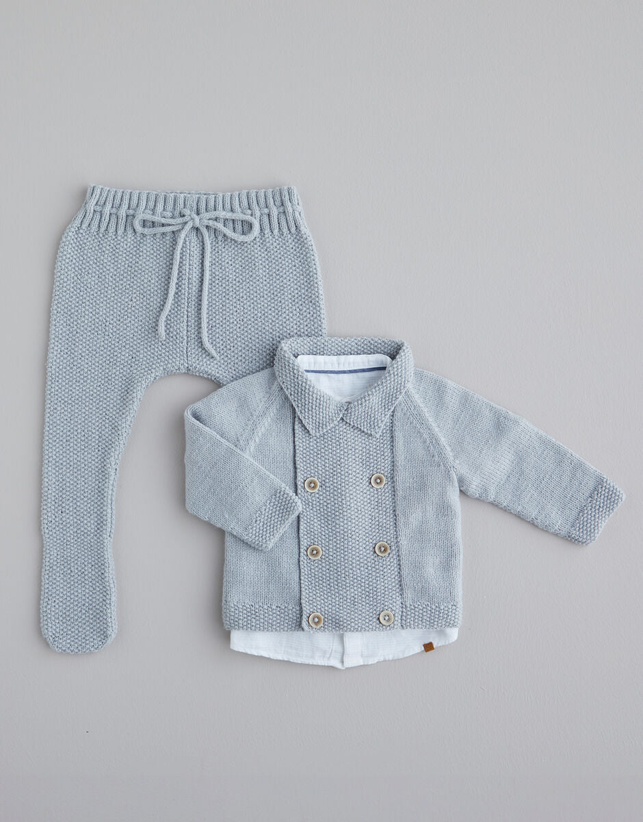 Knitting Pattern 5472 - COLLARED JACKET & TIGHTS IN SNUGGLY 4PLY
