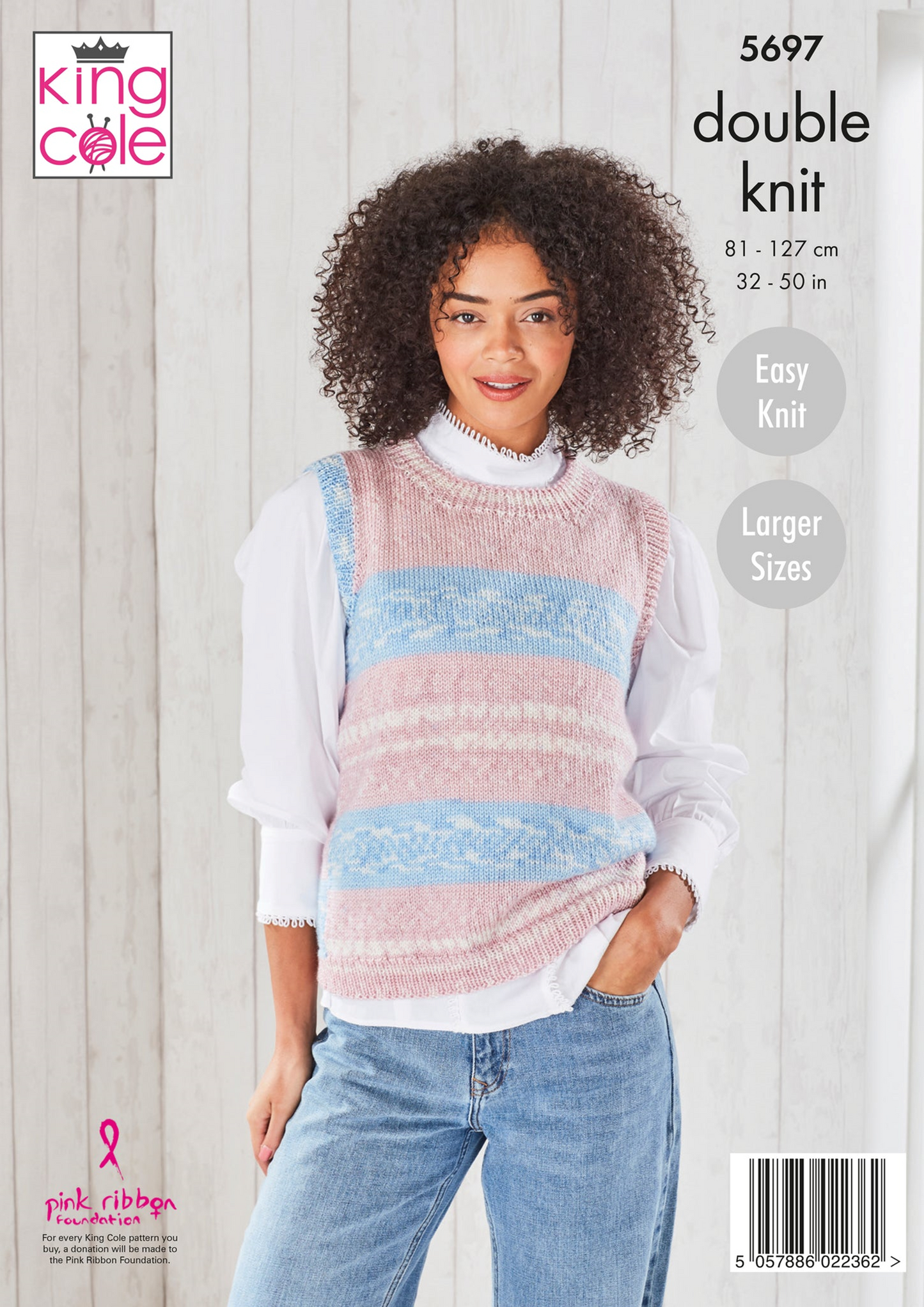 Knitting Pattern 5697 - Round & V-Neck Tanks Knitted in Fjord DK