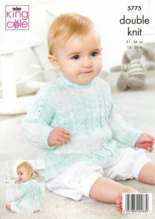Knitting Pattern 5775 - Cardigan and Tunic: Knitted in Baby Pure DK