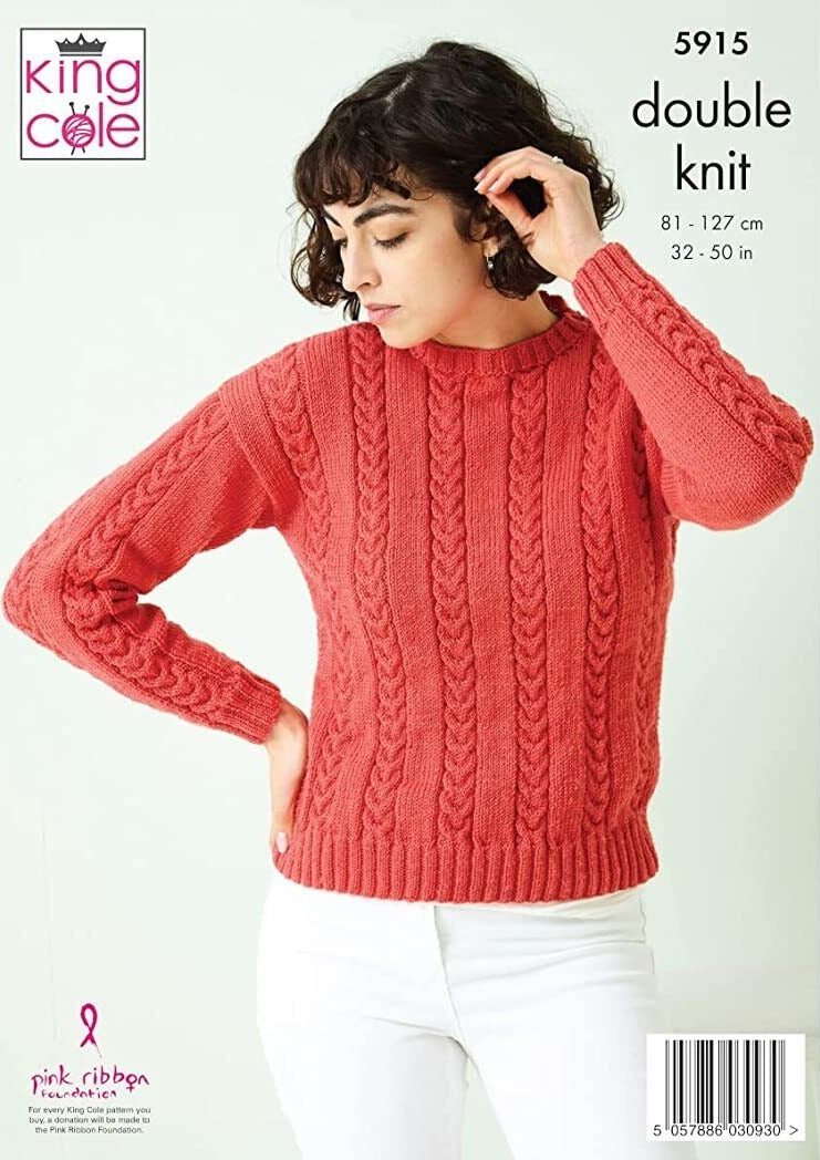 Knitting Pattern 5915 - Sweater & Cardigan Knitted in Luxury Merino DK