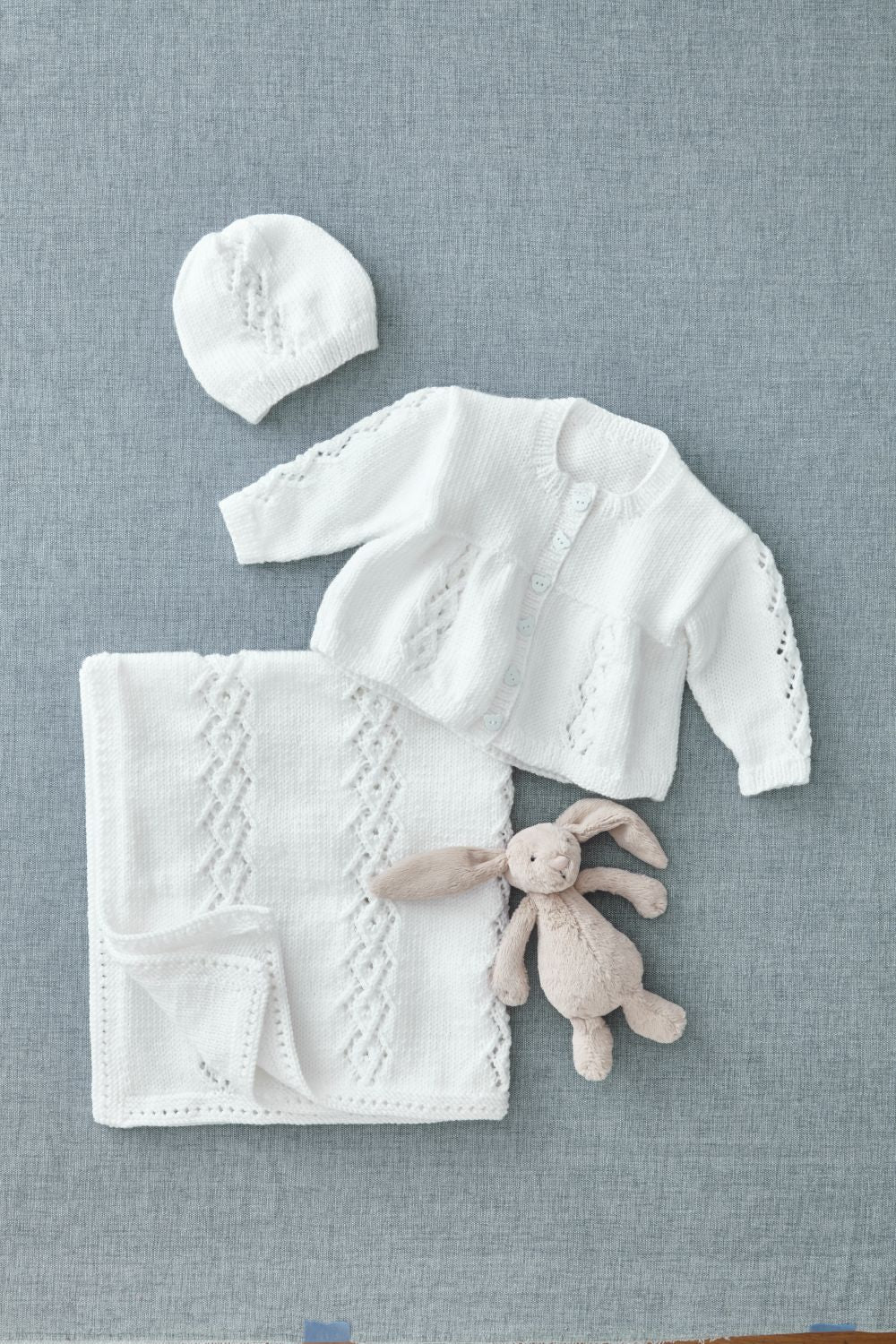 Knitting Pattern 5927 - Matinee Coat, Hat & Blanket Knitted in Cherished DK
